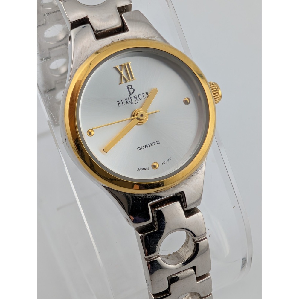 Berenger Watch Women 22mm Case 7.5" Silver‎ Band- New Battery